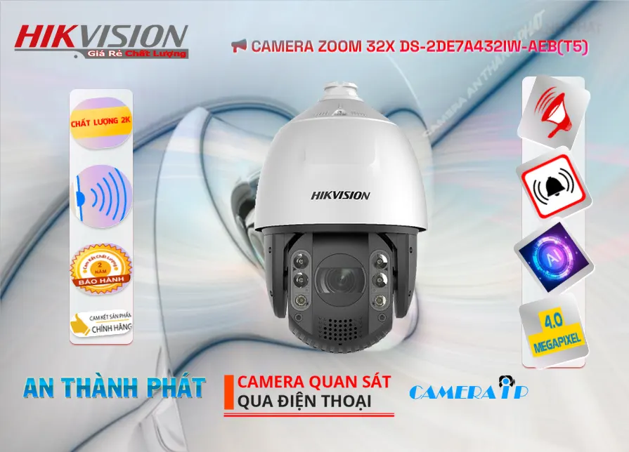 Camera IP 4MP DS-2DE7A432IW-AEB(T5) Quay Quét Zoom 32X