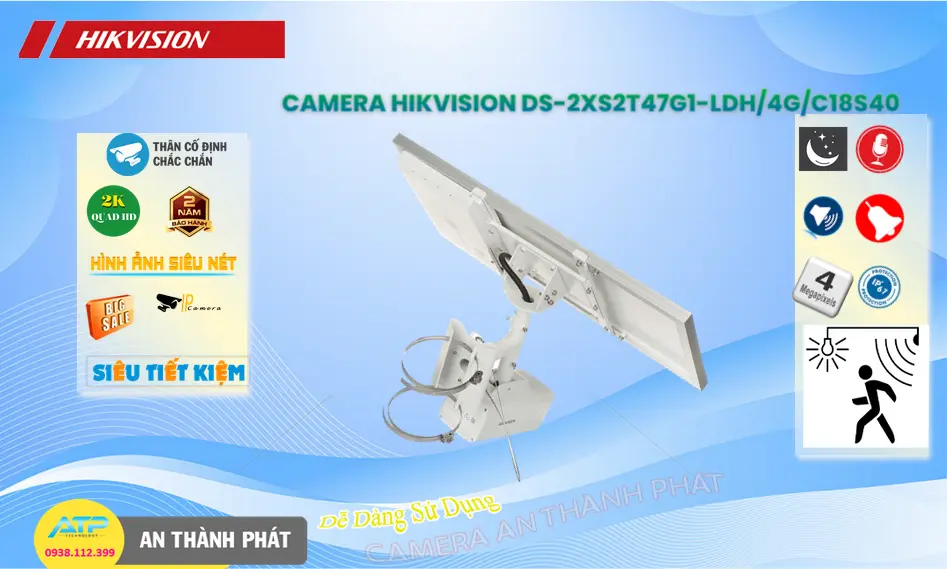 DS-2XS2T47G1-LDH/4G/C18S40  Camera IP 4G Báo Động