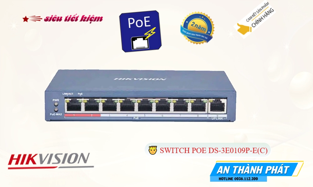 DS-3E0109P-E(C)  Switch chuyển đổi dữ liệu