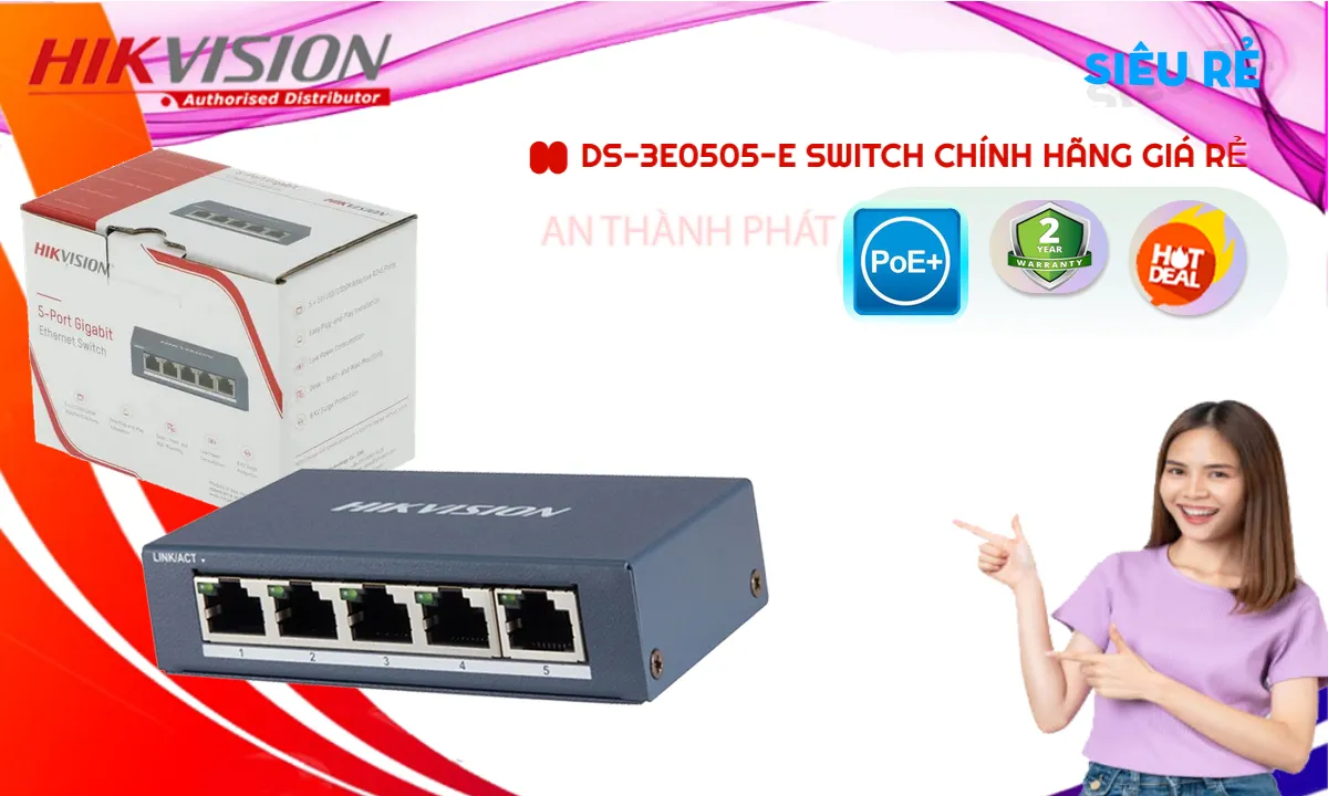 Thiết Bị Mạng  Switch chuyển đổi dữ liệu  DS-3E0505-E