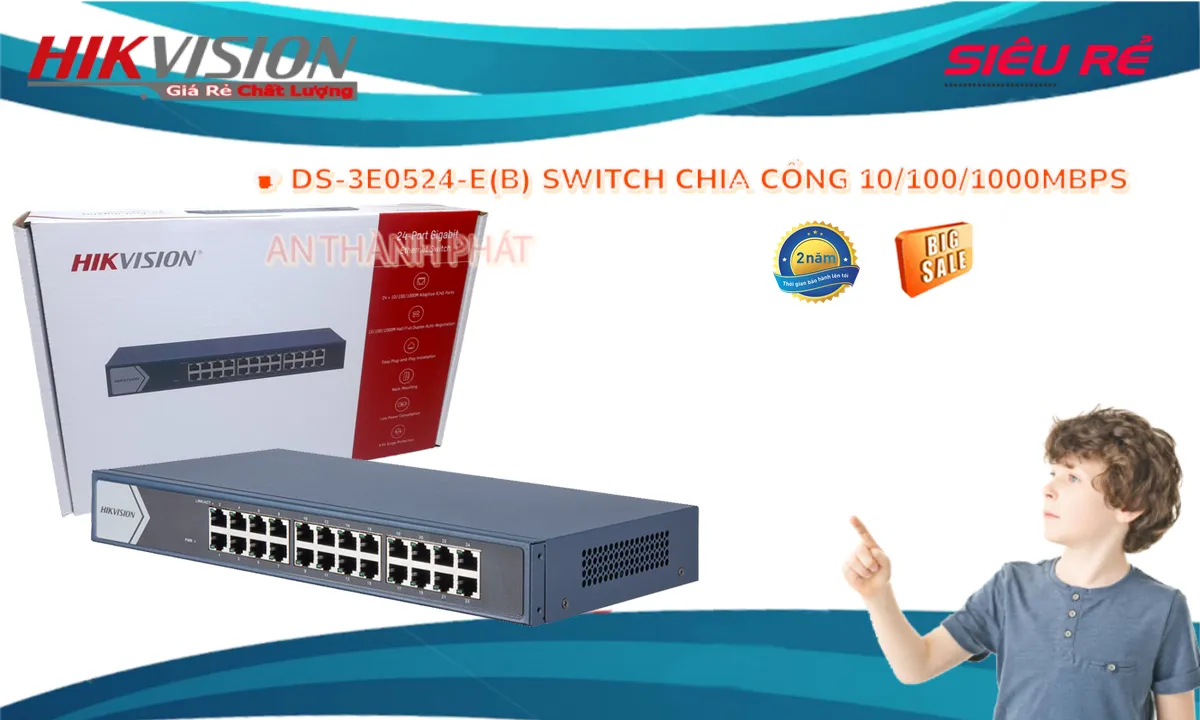 Thiết Bị Mạng DS-3E0524-E(B)  Switch chuyển đổi mạng