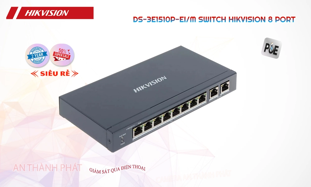 Hikvision DS-3E1510P-EI/M  Switch chuyển đổi mạng