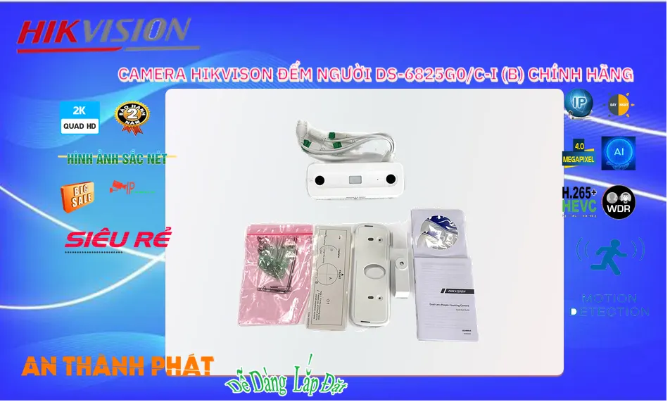 DS-6825G0/C-I(B)  Camera IP Ai Hikvision 4MP