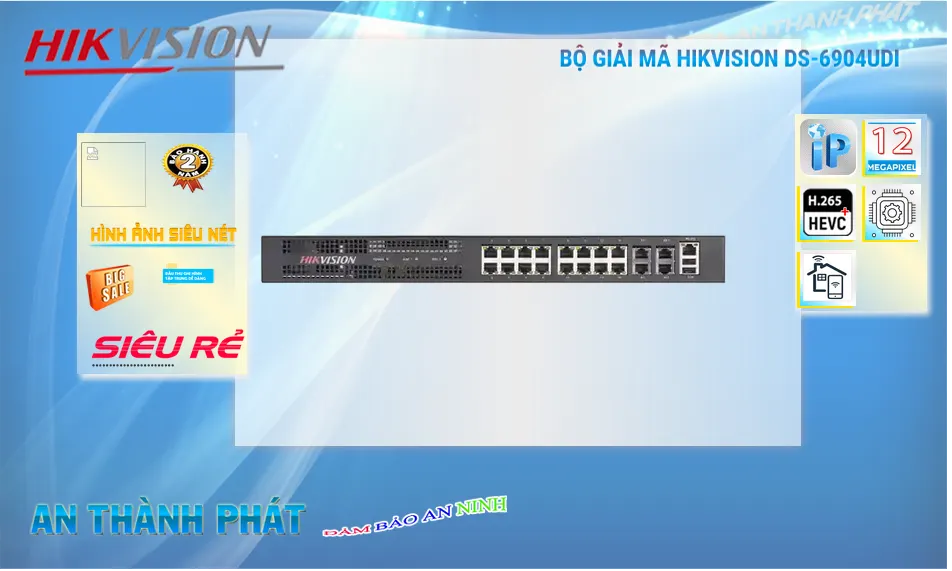 Bộ Giải Mã Camera IP DS-6904UDI Hỗ Trợ 4 HDMI 4K