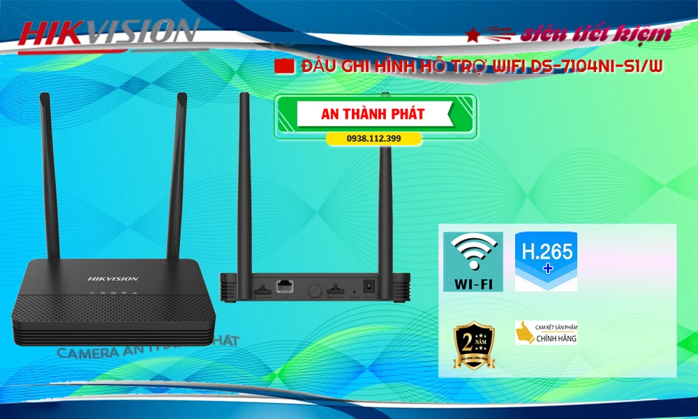 DS-7104NI-S1/W Đầu Ghi Hikvision DS-7104NI-S1/W Đầu Ghi Hikvision