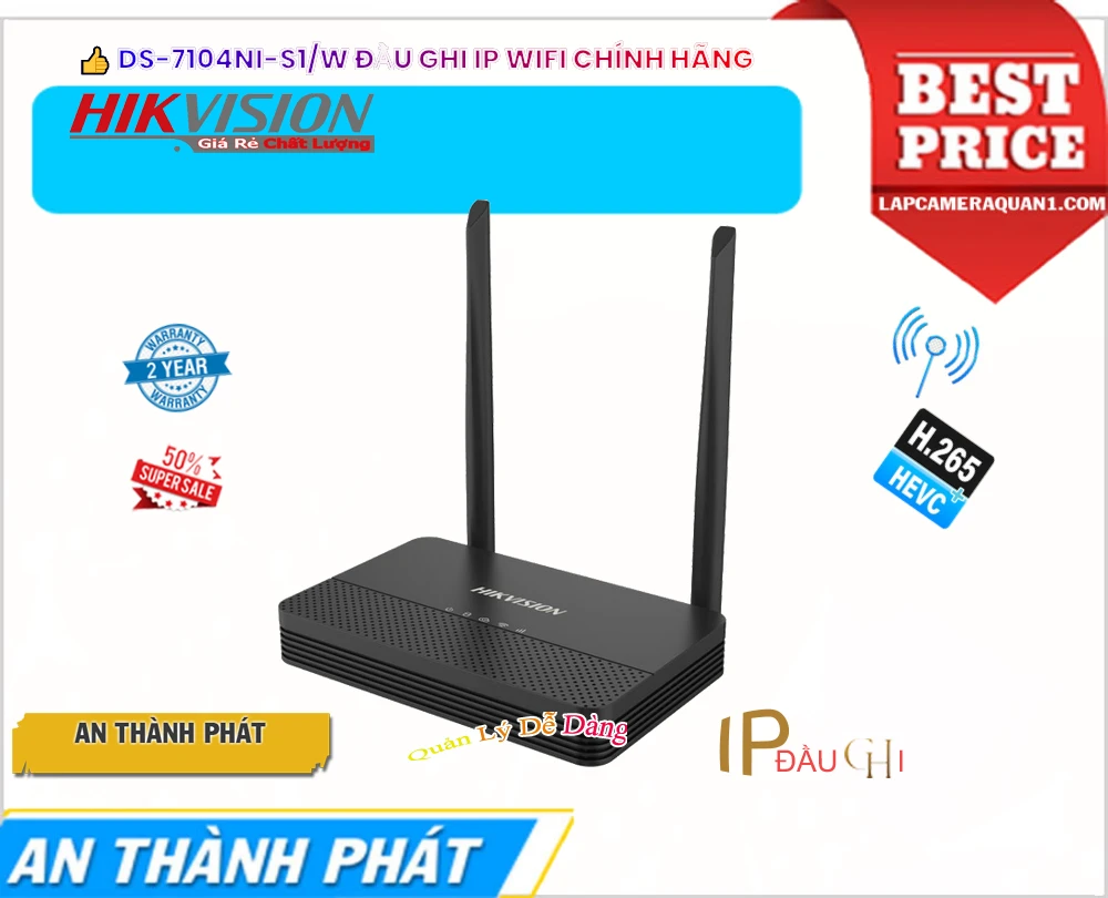 DS-7104NI-S1/W Đầu Ghi Hikvision DS-7104NI-S1/W Đầu Ghi Hikvision