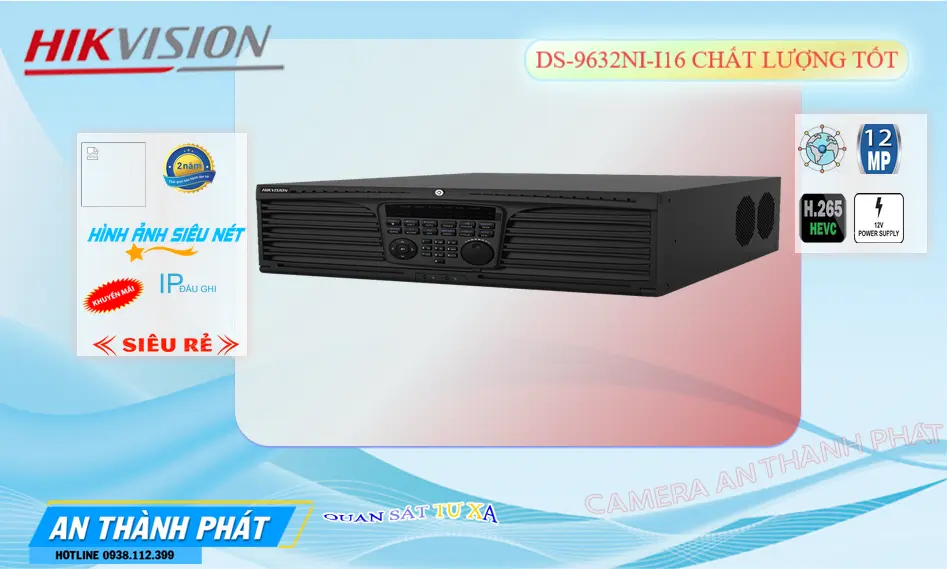 DS-9632NI-I16 Đầu Ghi Hình IP 32 Kênh Hỗ Trợ 16 Ổ HDD