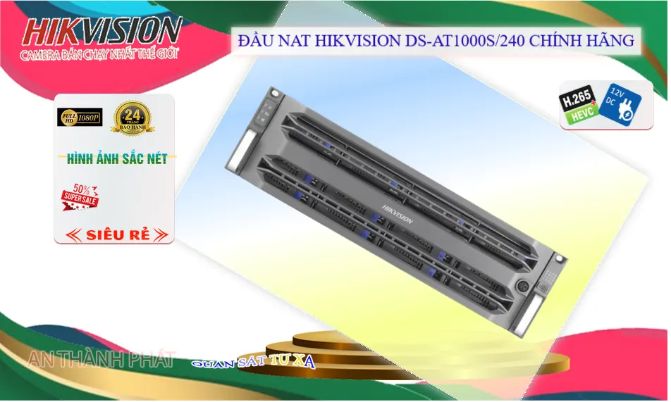 Bộ Nas Chuyên Dụng Ghi Hình Hikvision 240TB DS-AT1000S/240