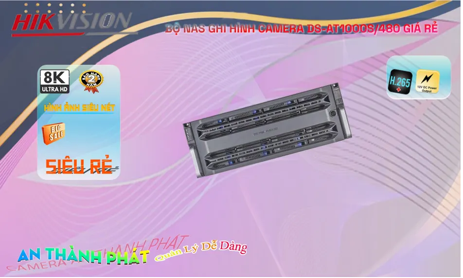 Bộ Nas Ghi Hình 480TB Hikvision DS-AT1000S/480