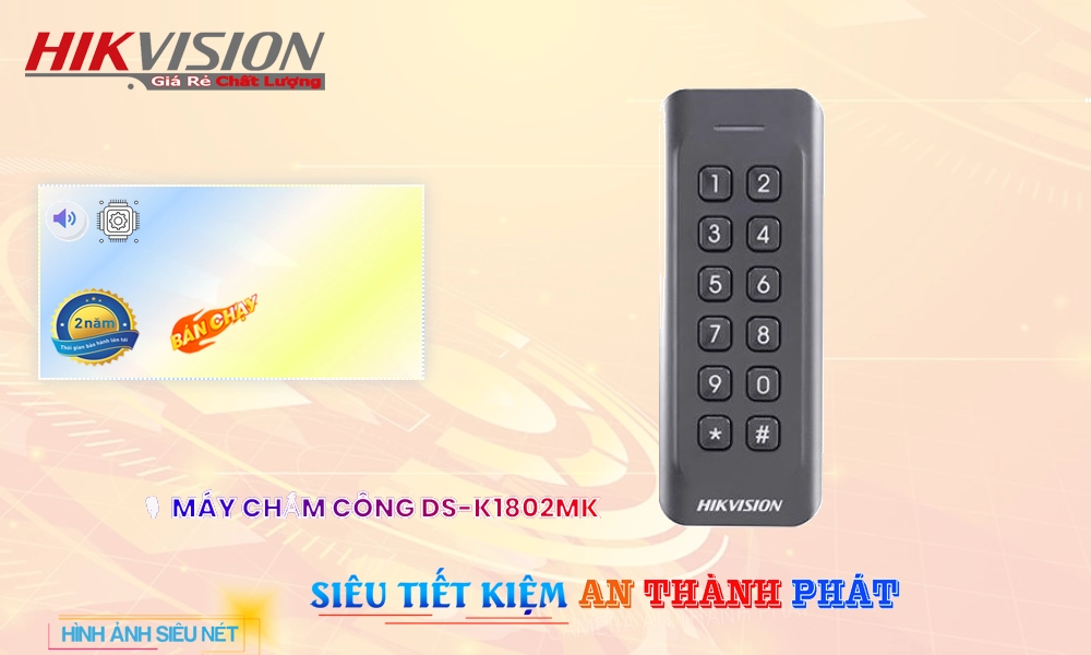 Chuôn cửa thông minh   Hikvision DS-K1802MK