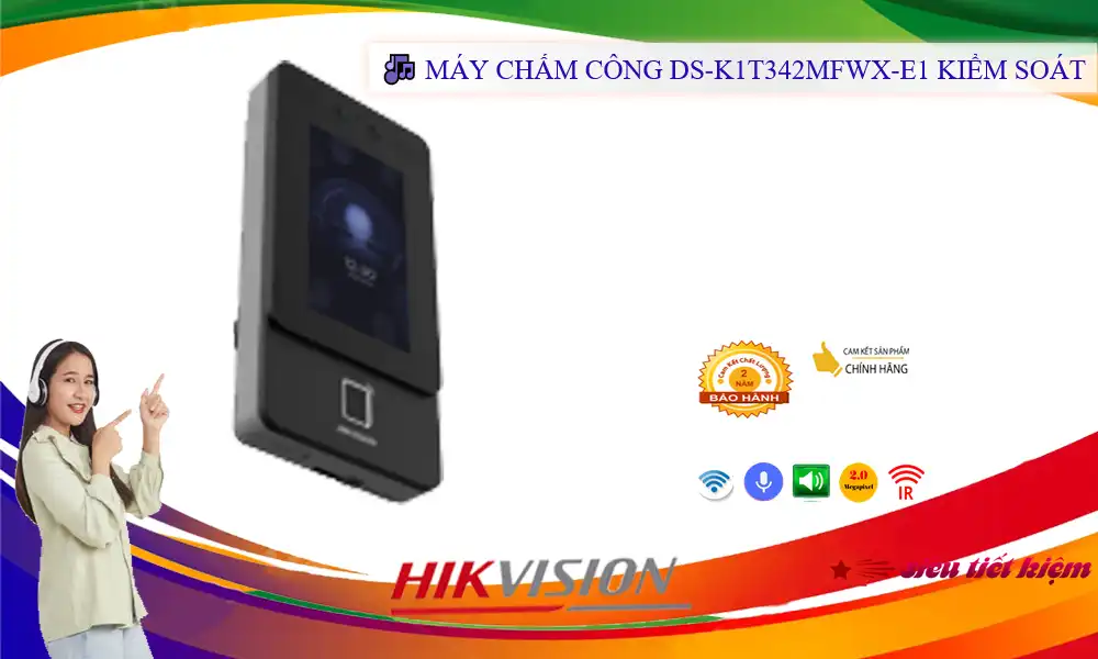 Camera DS-K1T342MFWX-E1 Độ phân giải 2.0 MP khả năng giám sát ban đêm Công Nghệ Chuyên Dụng Chức Năng ưu việt Thu Âm Và Loa Chức năng thông minh với Công Nghệ Chuyên Dụng Mượt hơn Thiết Bị Chuyên Dụng Nhận Khuôn Mặt Được trang bị công nghệ IP Wifi dễ lắp đặt Thiết kế của thiết bị tinh tế Plastic xử lý hình ảnh thiếu sáng Công Nghệ Chuyên Dụng Công Nghệ Chuyên Dụng