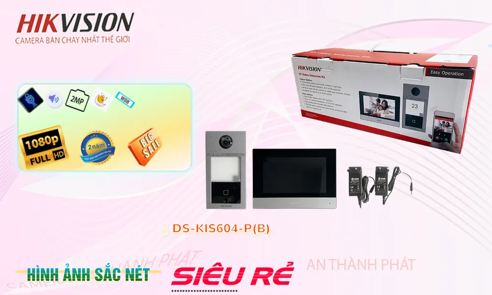 DS-KIS604-P(B)  Hikvision  Màn Hình chuôn cửa