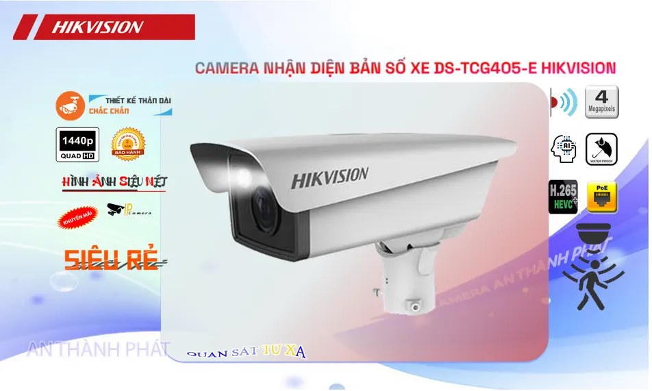 Camera IP Hikvision 4MP DS-TCG405-E Công Nghệ AI