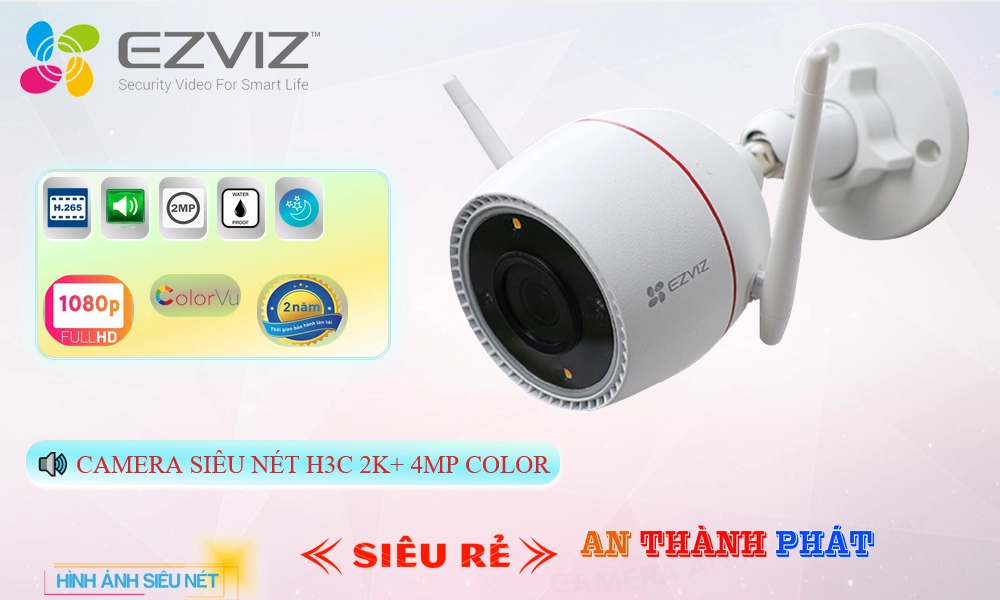 Camera H3C 2K+ 4MP Color Wifi