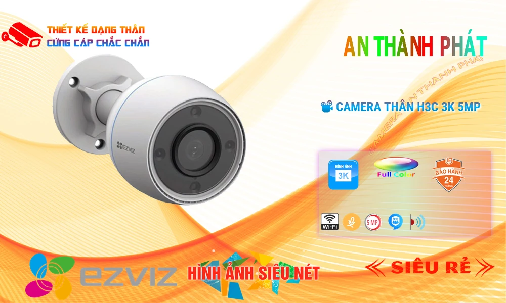 Camera Wifi Ezviz H3C 3K 5MP Color Camera Wifi Ezviz H3C 3K 5MP Color