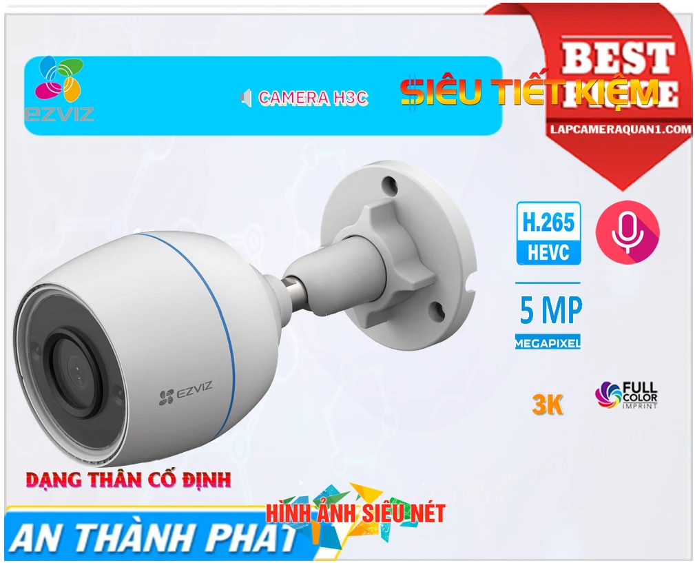 Camera Wifi Ezviz H3C 3K 5MP Color Camera Wifi Ezviz H3C 3K 5MP Color