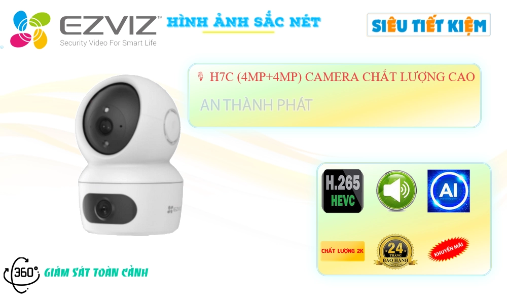 Camera Giá Rẻ Wifi Ezviz H7C (4MP+4MP) Không Dây IP Chi phí phù hợp