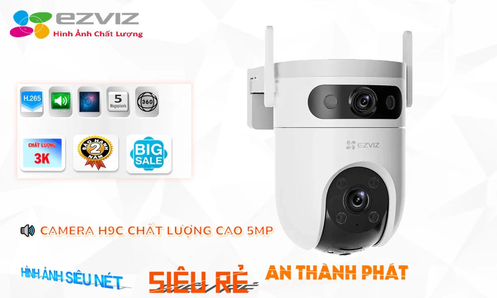 Camera Wifi Ezviz H9C (5MP+5MP)
