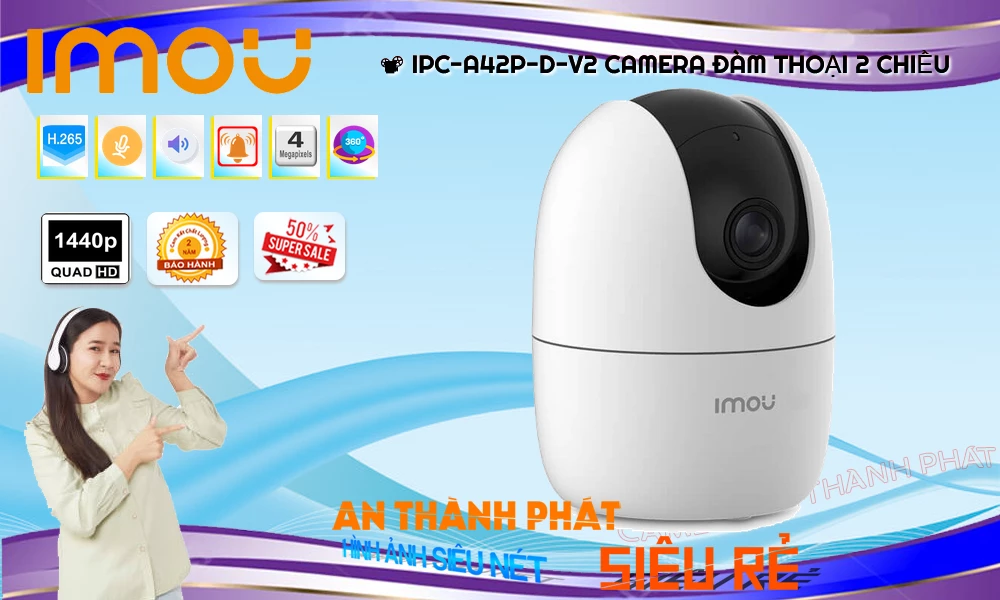 <b>IPC-A42P-D-V2</b> Camera  Wifi Imou Xoay 360