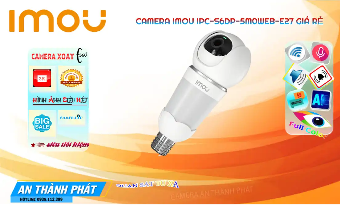 IPC-S6DP-5M0WEB-E27 Camera Chức Năng Cao Cấp  Wifi Imou