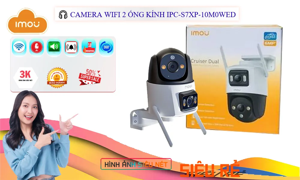Camera Wifi Imou IPC-S7XP-10M0WED 10MP