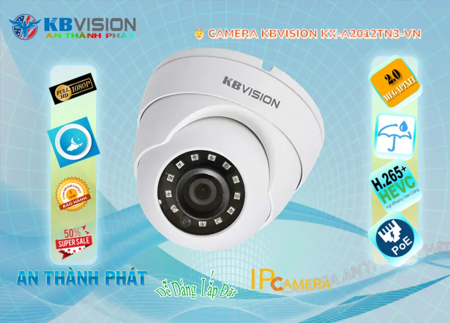 Camera IP Giá Rẻ 2MP KX-A2012TN3-VN