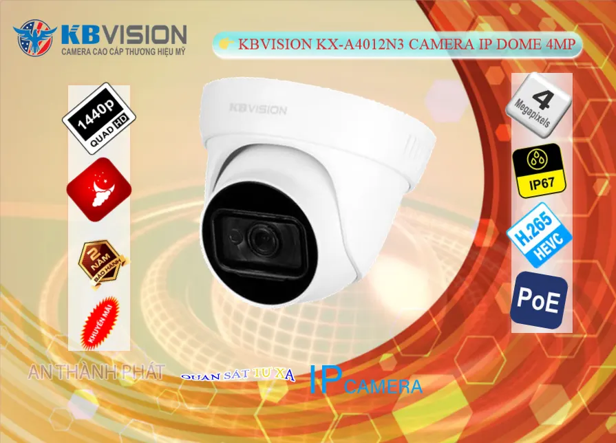 Camera IP KBvision KX-A4012N3 4MP