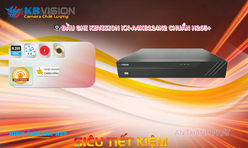 Đầu Ghi IP 4 Kênh 12 MP KBvision Giá rẻ KX-A4K8114N2