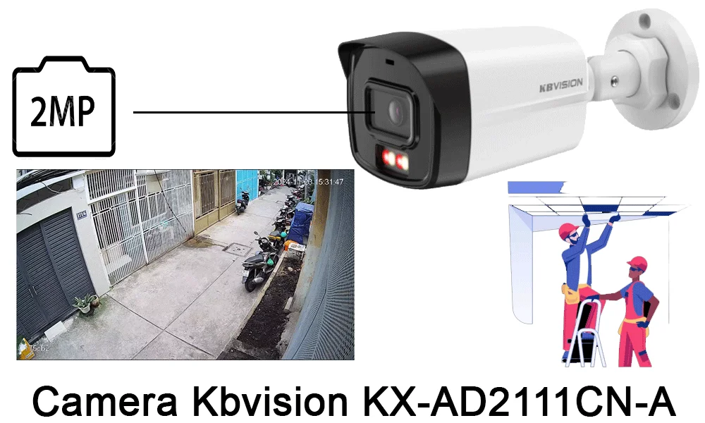 Camera IP Thân Kbvision KX-AD2111CN-A 2MP Camera IP Thân Kbvision KX-AD2111CN-A 2MP