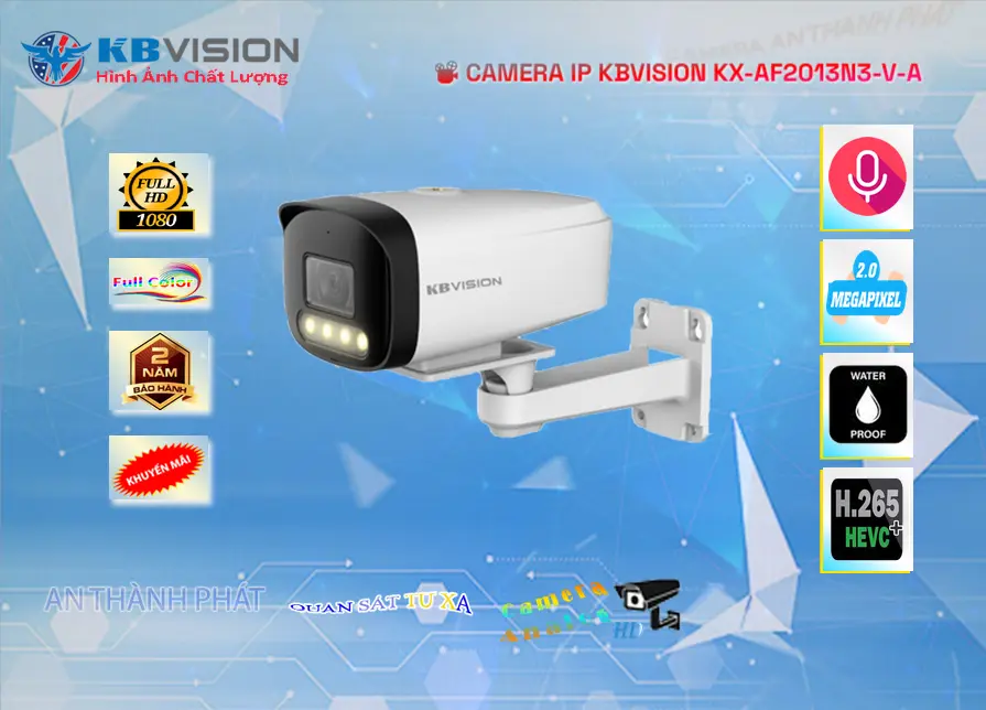 Camera IP Ngoài Trời Ghi Âm KBvision KX-AF2013N3-V-A