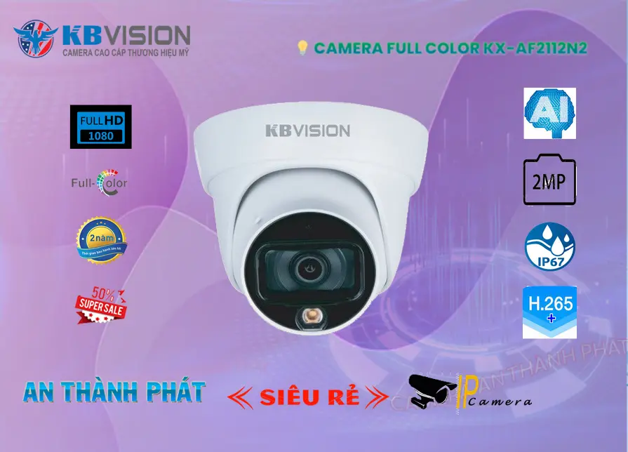 Camera IP KBvision KX-AF2112N2 Full Color