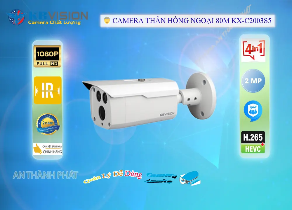 Camera Kho Xưởng KX-C2003S5 Cao Cấp Kbvision