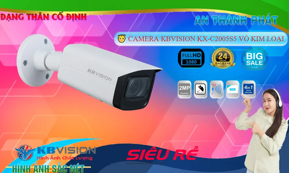 KX-C2005S5 Camera Quan Sát Hồng Ngoại 80m 1080P