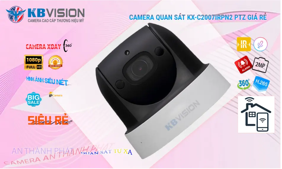 Camera IP PTZ Zoom 4X KX-C2007IRPN2 Tích Hợp Mic