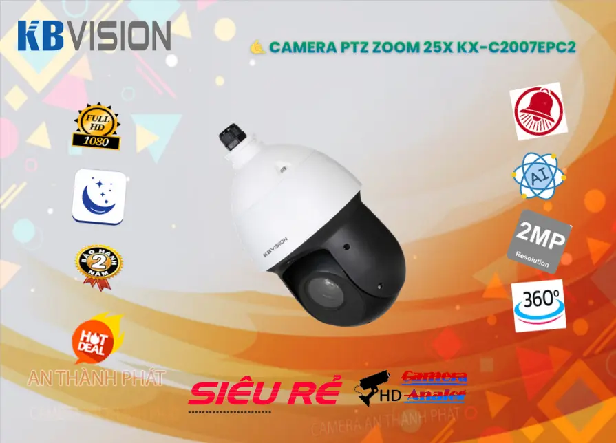 KX-C2007ePC2 Camera Speed Dome Zoom Quang 25X