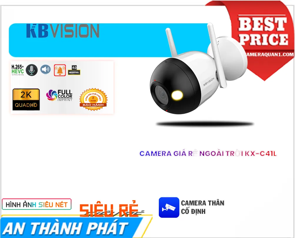 Camera KBvision KX-C41L Ngoài Trời 4MP