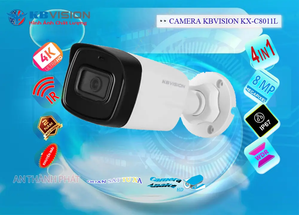 KX-C8011L Camera Kbvision 8MP Ngoài Trời