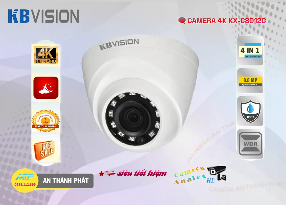Camera KX-C8012C Chất Lượng 4K Lắp Trong Nhà