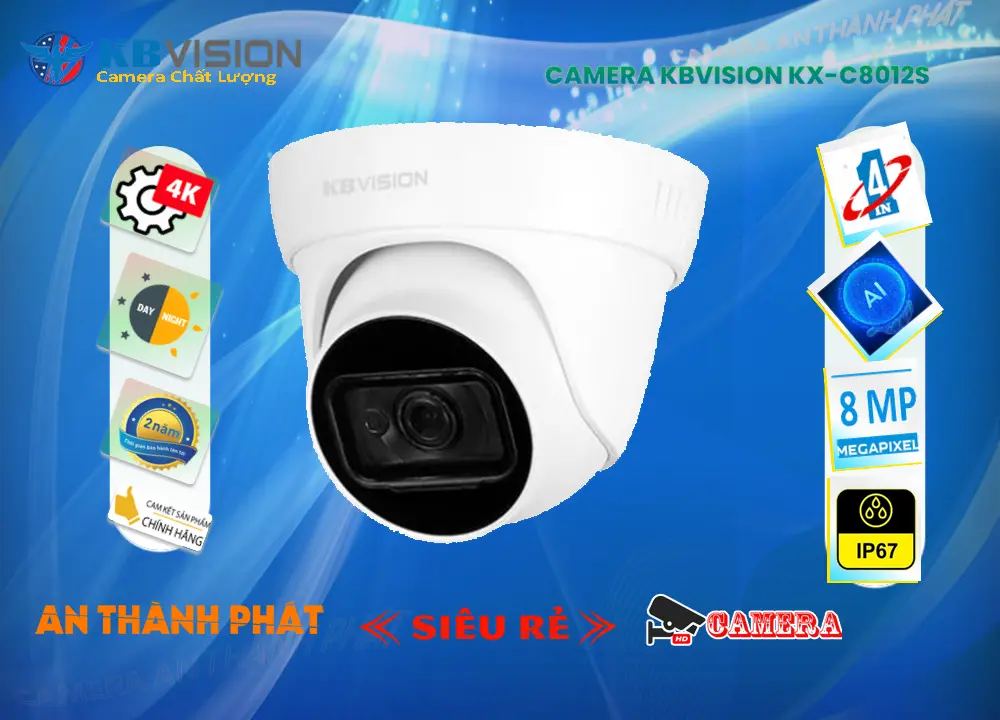 KX-C8012S Camera Kbvision 8MP Siêu Nét
