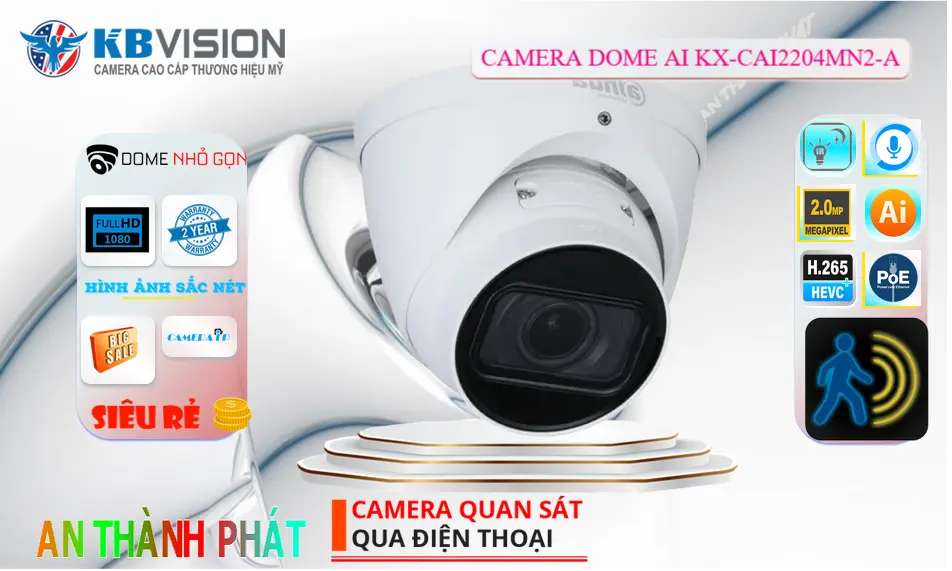 KX-CAi2204MN2-A Camera IP Ai Full HD 1080P
