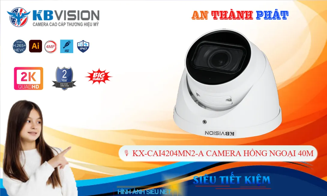 KX-CAi4204MN2-A Camera IP Ngoài Trời 4MP