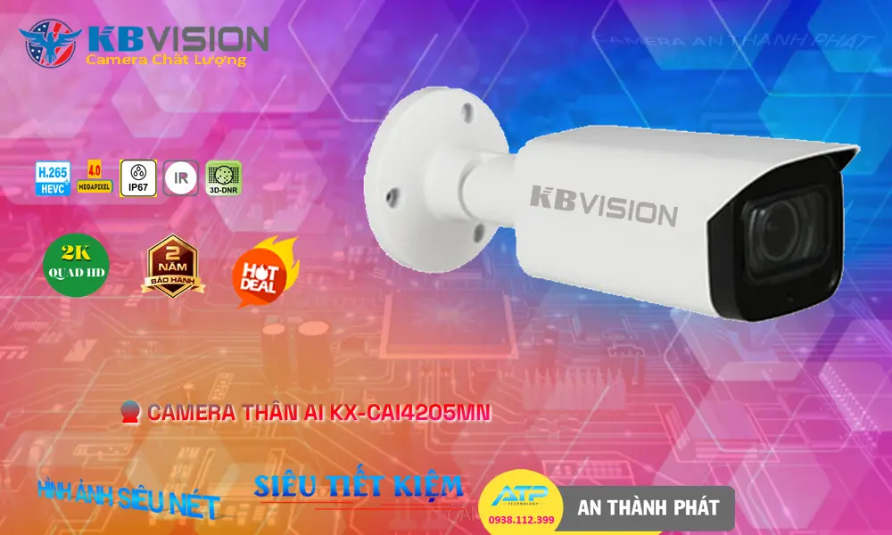 Camera IP  KBvision KX-CAi4205MN Ngoài Trời 4MP