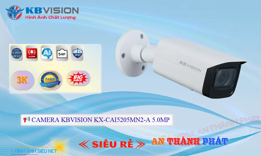 Camera  IP 5MP Ai  KBvision KX-CAi5205MN2-A  Ngoài Trời