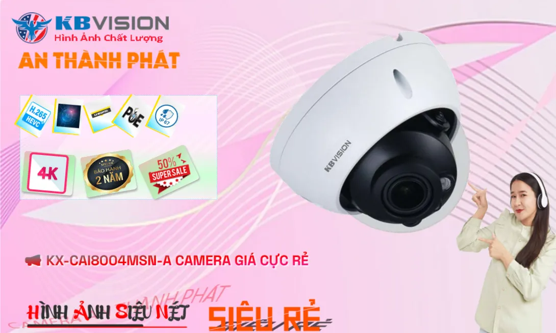 Camera KX-CAi8004MSN-A Chính Hãng Kbvision 8MP