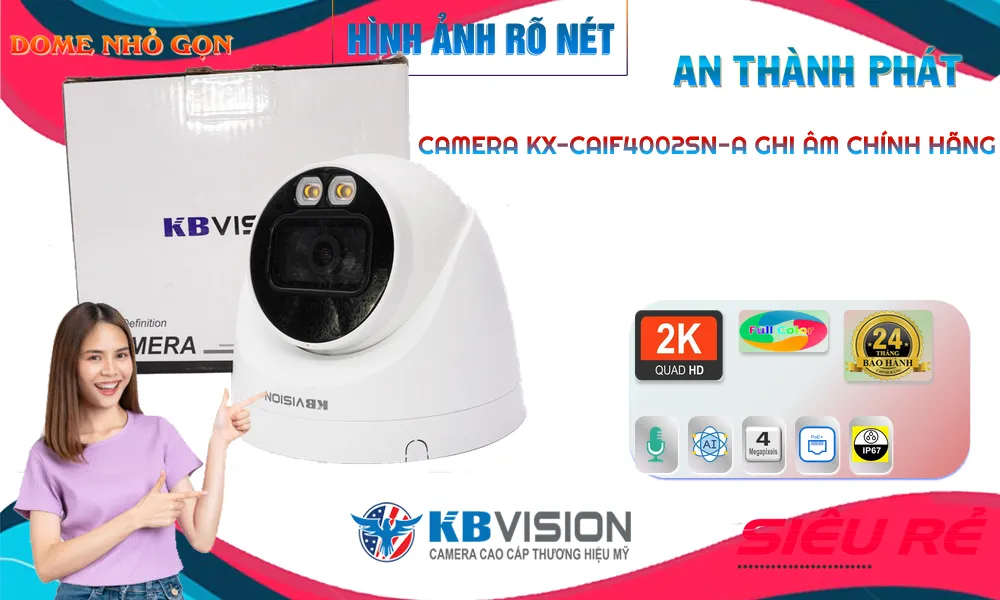 Camera IP Kbvision Full Color KX-CAiF4002SN-A