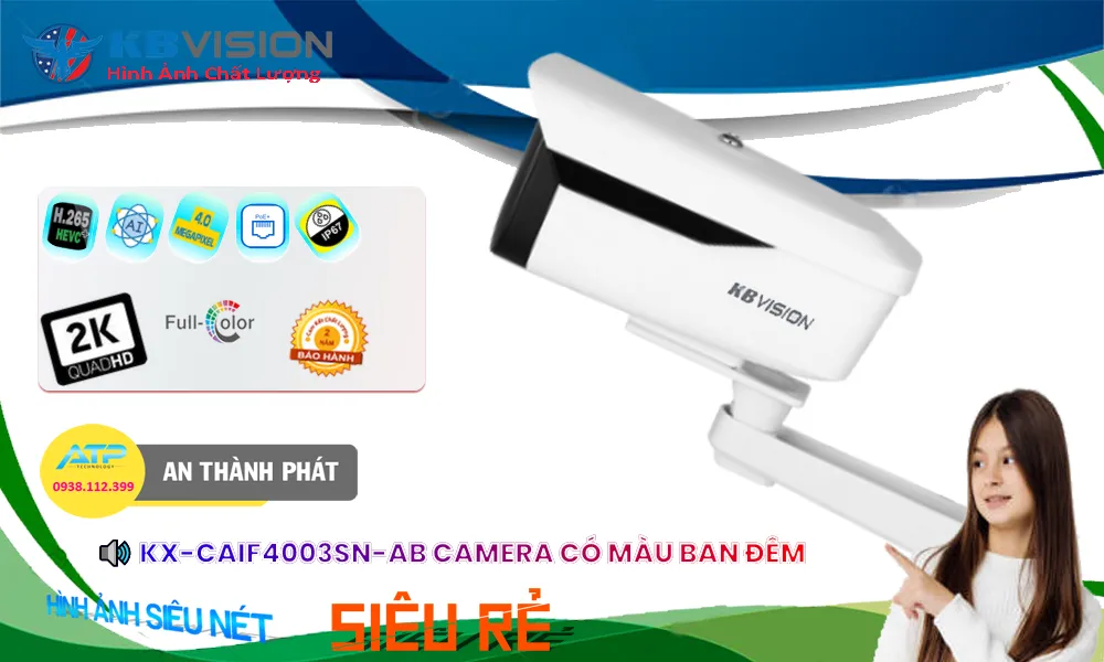 Camera IP Kbvision 4MP KX-CAiF4003SN-AB