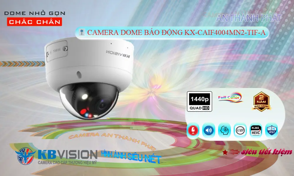 Camera IP KBvision 4MP Ai KX-CAiF4004MN2-TiF-A
