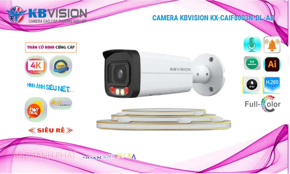 Camera IP POE 8MP KBvision KX-CAiF8003N-DL-AB