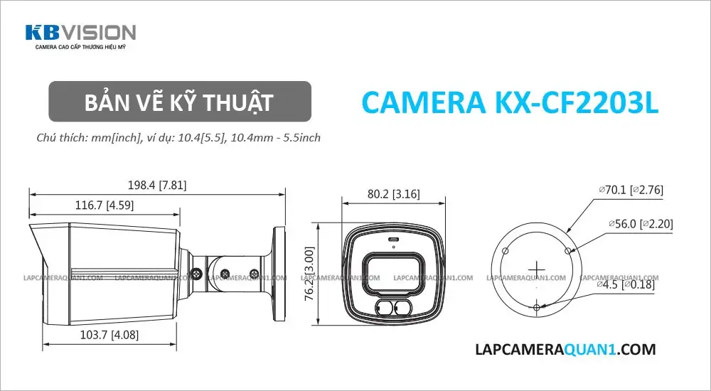 bản vẽ kỹ thuật camera KX-CF2203L