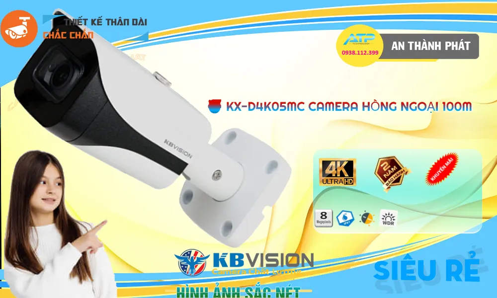 KX-D4K05MC Camera Kbvision 8MP Lắp Ngoài Trời